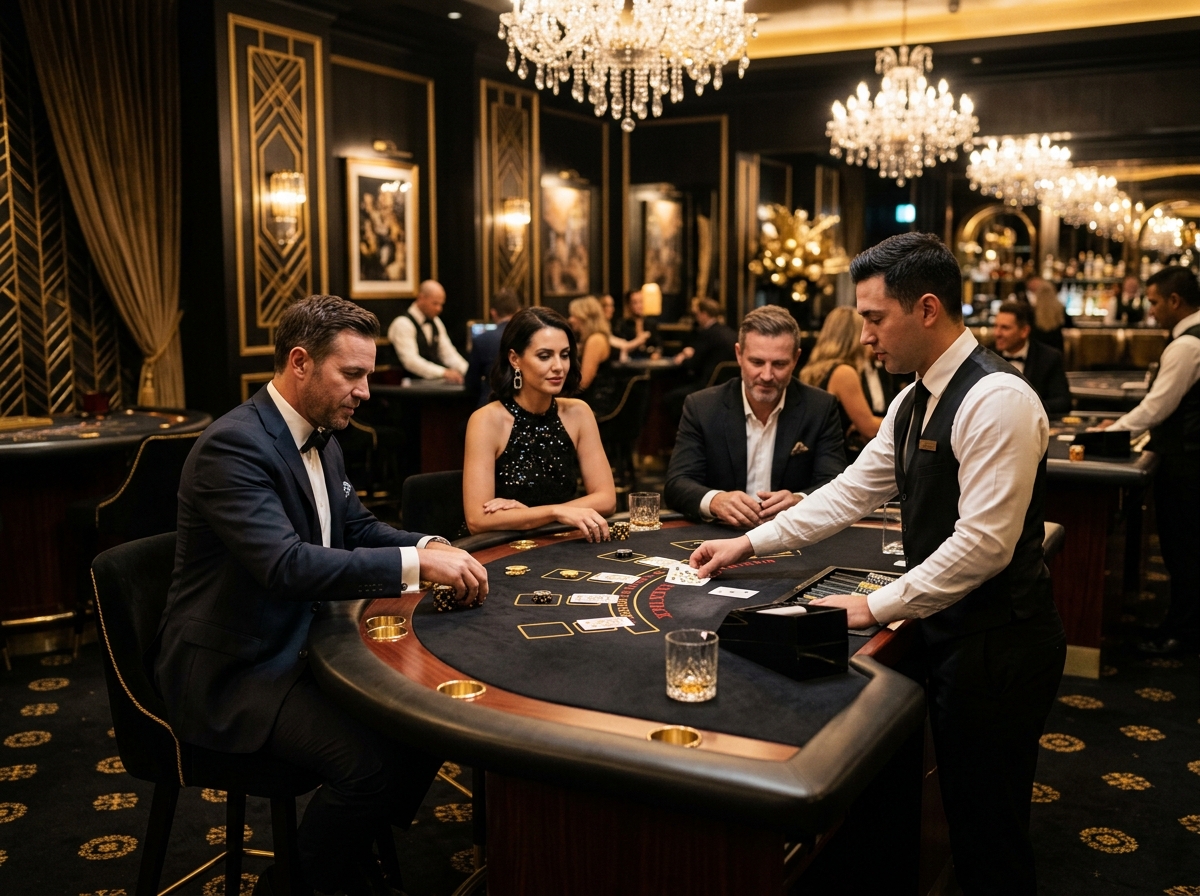 Elegant premium casino lounge for adults