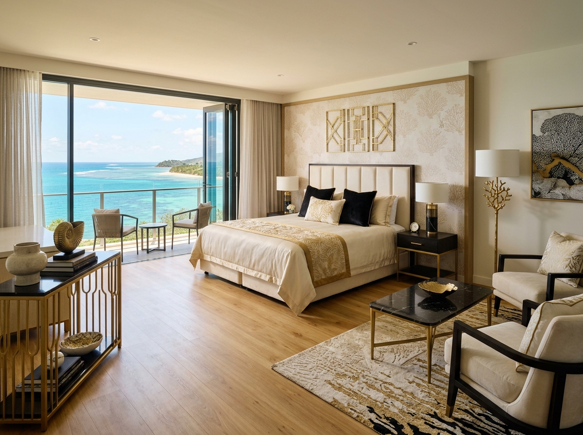 Ocean-view suite at Aurum Reef