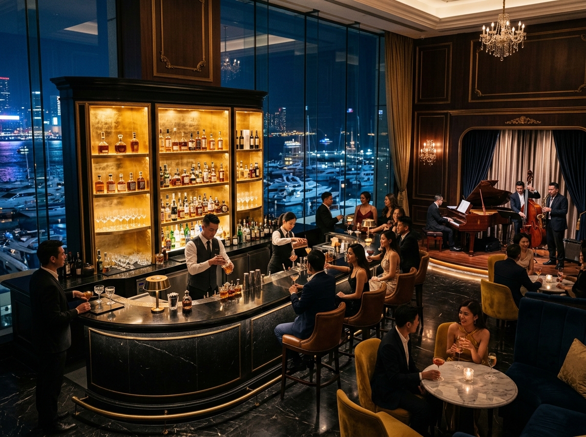 Cocktail bar at Harbour Opal