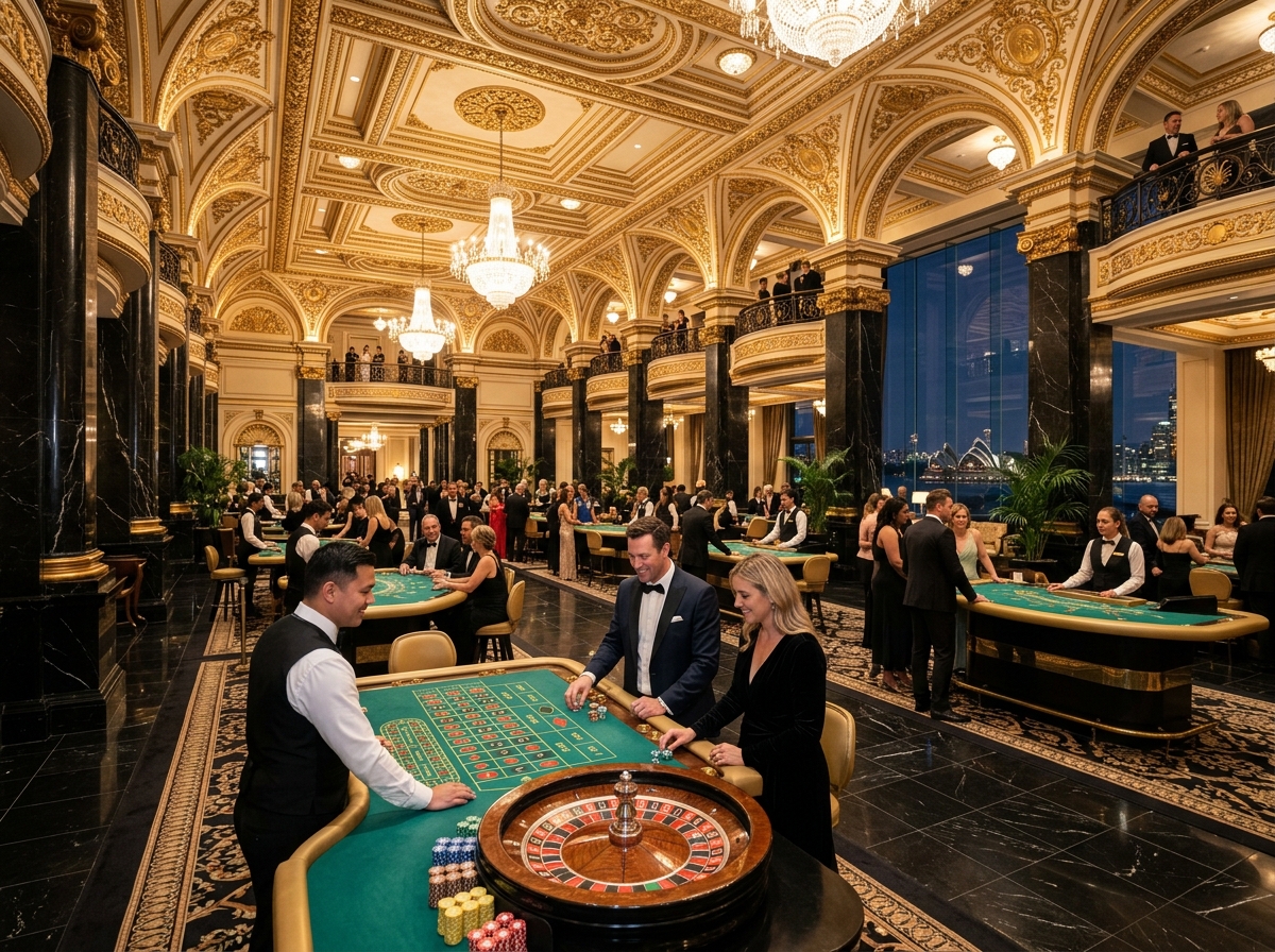 Elegant premium casino hall at Southern Crown Casino Resort